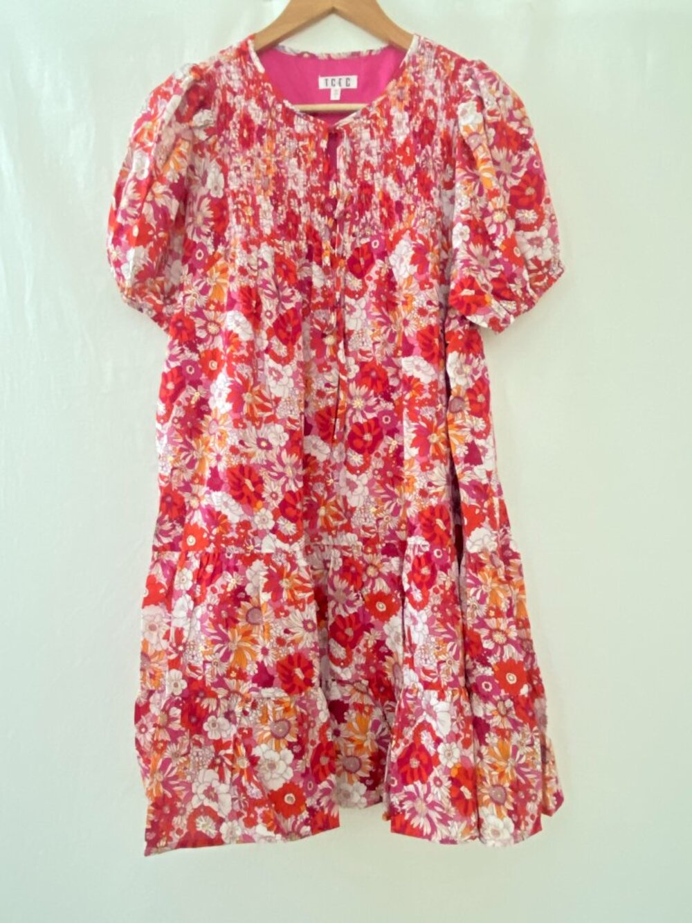 TCEC Floral Pink Short Dress